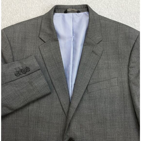 Banana Republic Suit Mens 42S Plaid Stretch Standard Fit Pants 34x30 - 2 Pcs Set